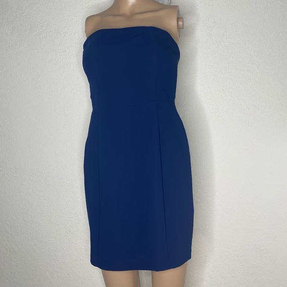 Amanda Uprichard Strapless Mini Dress Cocktail Size P (XS) Blue Lined - Picture 1 of 14